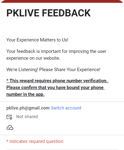 PKLIVE FEEDBACK