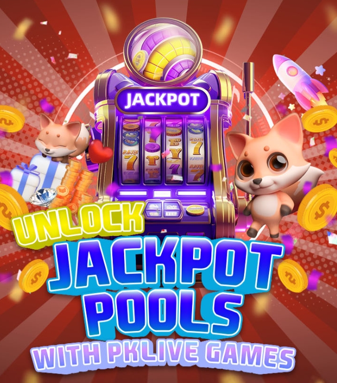 unlock jackpot pools with pklive games logo